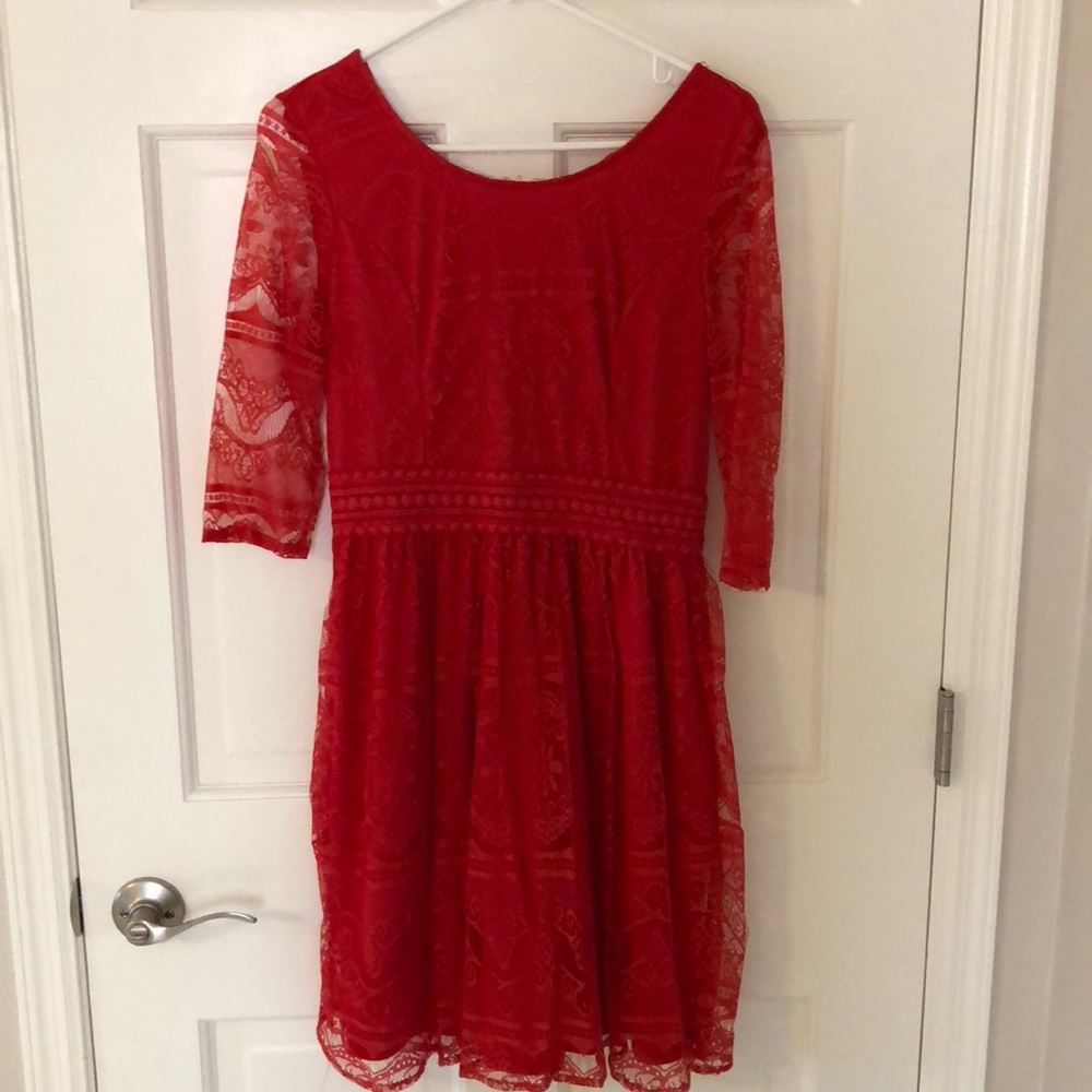Alya - Red - Size M - Knee length dress